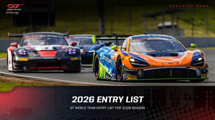 GT World Challenge America Powers Into 2026 with Expanded, Multi-Manufacturer Grid