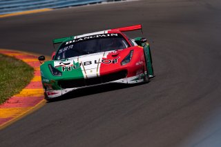 #7 Ferrari 488 GT3 of Martin Fuentes and Caeser Bacarella, Squadra Corse Garage Italia, Watkins Glen World Challenge America, Watkins Glen NY
 | Regis Lefebure/SRO
                                      