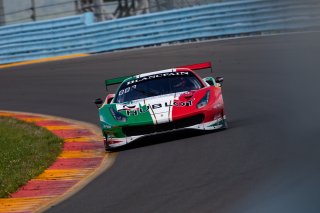 #7 Ferrari 488 GT3 of Martin Fuentes and Caeser Bacarella, Squadra Corse Garage Italia, Watkins Glen World Challenge America, Watkins Glen NY
 | Regis Lefebure/SRO
                                      