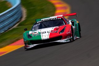 #7 Ferrari 488 GT3 of Martin Fuentes and Caeser Bacarella, Squadra Corse Garage Italia, Watkins Glen World Challenge America, Watkins Glen NY
 | Regis Lefebure/SRO
                                      