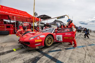 #61 Ferrari 488 GT3 of Daniel Serra and Toni Vilander, R. Ferri Motorsport, Watkins Glen World Challenge America, Watkins Glen NY
 | Regis Lefebure/SRO
                                      