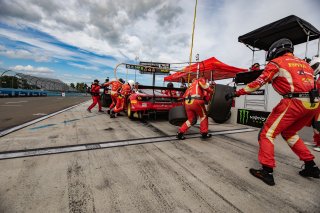 #61 Ferrari 488 GT3 of Daniel Serra and Toni Vilander, R. Ferri Motorsport, Watkins Glen World Challenge America, Watkins Glen NY
 | Regis Lefebure/SRO
                                      