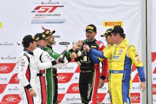 #7 Ferrari 488 GT3 of Martin Fuentes and Caeser Bacarella with Squadra Corse Garage Italia

Watkins Glen World Challenge America , Watkins Glen NY

Christopher Cagnazzi and Anthony Lazzaro

Naoto Takeda and Takuya Shairasaka | Gavin Baker/SRO
