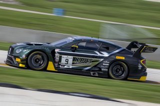 #9 Bentley Continental GT3, Andy Soucek, Alvaro Parente, K-Pax Racing, SRO GT World Challenge America, Road America, September 2019.
 | Brian Cleary/SRO