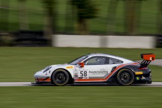 #58 Porsche 911 GT3R (991), Scott Hargrove, Patrick Long, Wright Motorsports, SRO GT World Challenge America, Road America, September 2019.
 | Brian Cleary/SRO