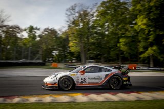 #58 Porsche 911 GT3R (991), Scott Hargrove, Patrick Long, Wright Motorsports, SRO GT World Challenge America, Road America, September 2019.
 | Brian Cleary/SRO