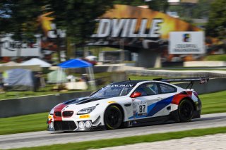 #87 BMW F13 M6 GT3, Henry Schmitt, Gregory Liefooghe, Stephen Cameron Racing, SRO Blancpain GT World Challenge America, Road America, September 2019.
 | Bob Chapman/SRO                    