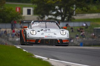 #58 Porsche 911 GT3R (991), Scott Hargrove, Patrick Long, Wright Motorsports, SRO GT World Challenge America, Road America, September 2019.
 | Brian Cleary/SRO