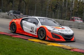 #43 Acura NSX, Mike Hedlund, Dane Cameron, RealTime Racing, SRO GT World Challenge America, Road America, September 2019. | Brian Cleary/SRO Motorsports Group