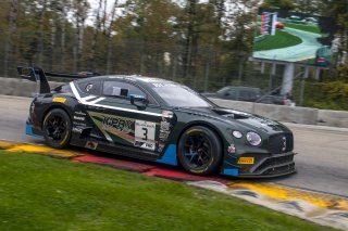 #3 Bentley Continental GT3, Rodrigo Baptista, Maxime Soulet, K-PAX Racing, SRO GT World Challenge America, Road America, September 2019. | Brian Cleary/SRO Motorsports Group