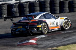 #91 Porsche 911 GT3R (991), Anthony Imperator, Matt Campbell, Wright Motorsports, Blancpain GT World Challenge  America, Las Vegas, October 2019.
 | Brian Cleary/SRO