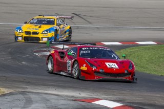 #64 Ferrari 488GT3, Bret Curtis, Alessandro Balzan, Scuderia CorsaBlancpain GT World Challenge  America, Las Vegas, October 2019.
 | Brian Cleary/SRO
