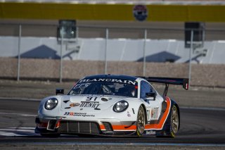 #91 Porsche 911 GT3R (991), Anthony Imperator, Matt Campbell, Wright Motorsports, Blancpain GT World Challenge  America, Las Vegas, October 2019.
 | Brian Cleary/SRO