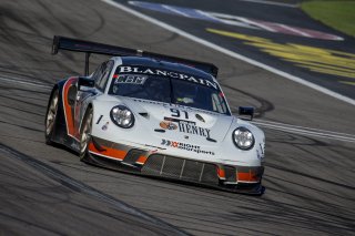 #91 Porsche 911 GT3R (991), Anthony Imperator, Matt Campbell, Wright Motorsports, Blancpain GT World Challenge  America, Las Vegas, October 2019.
 | Brian Cleary/SRO