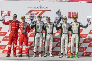 Podium, Blancpain GT World Challenge  America, Las Vegas, October 2019.
 | Brian Cleary/SRO