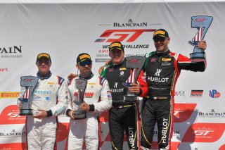#7 Ferrari 488 GT3 of Martin Fuentes and Caeser Bacarella 

#19 Ferrari 488 GT3 of Christopher Cagnazzi and Brian Kaminskey

VIRginia International Raceway, Alton VA | Gavin Baker/SRO
