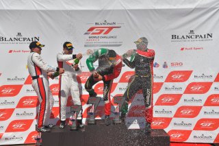 #7 Ferrari 488 GT3 of Martin Fuentes and Caeser Bacarella 

#19 Ferrari 488 GT3 of Christopher Cagnazzi and Brian Kaminskey

VIRginia International Raceway, Alton VA | Gavin Baker/SRO
