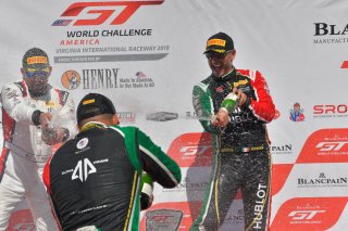 #7 Ferrari 488 GT3 of Martin Fuentes and Caeser Bacarella 

#19 Ferrari 488 GT3 of Christopher Cagnazzi and Brian Kaminskey

VIRginia International Raceway, Alton VA | Gavin Baker/SRO
