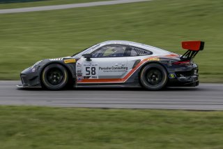 #58, Porsche 911 GT3 R (991), Patrick Long and Scott Hargrove, GT SprintX, VIRginia International Raceway, Alton VA
 | Brian Cleary/SRO
