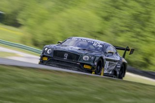 #9, Bentley Continental GT3, Alvaro Parente and Andy Soucek, GT SprintX, VIRginia International Raceway, Alton VA
 | Brian Cleary/SRO
