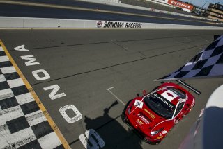 #61, R. Ferri Motorsport, Ferrari 488 GT3, Miguel Molina and Toni Vilander, Ferrari of Ontario / Toronto / Alberta, SRO at Sonoma Raceway, Sonoma CA
 | Brian Cleary/SRO
