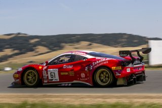 #61, R. Ferri Motorsport, Ferrari 488 GT3, Miguel Molina and Toni Vilander, Ferrari of Ontario / Toronto / Alberta, SRO at Sonoma Raceway, Sonoma CA
 | Brian Cleary/SRO
