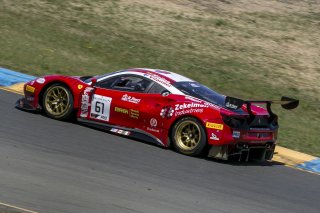 #61, R. Ferri Motorsport, Ferrari 488 GT3, Miguel Molina and Toni Vilander, Ferrari of Ontario / Toronto / Alberta, SRO at Sonoma Raceway, Sonoma CA
 | Brian Cleary/SRO
