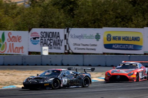 #24 Ferrari 488 GT3 of Ziad Ghondour and Jeff Segal, TR3 Racing, GT3 Pro-Am, SRO America, Sonoma Raceway, Sonoma CA, Aug 2020.
 | Regis Lefebure/SRO                                       