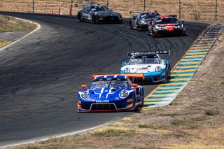 #14 Porsche 911 GT3 of James Sofronas and Jeroen Bleekemolen, GMG Racing, GT3 Pro-Am, 2020 SRO Motorsports Group - Sonoma Raceway, Sonoma CA
 | Brian Cleary                                             
