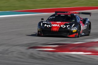 #1 Ferrari 488 GT3 of Martin Fuentes and Rodrigo Baptista, TR3 Racing, GT3 Pro-Am,    
2020 SRO Motorsports Group - COTA2, Austin TX
Photographer: Gavin Baker/SRO | &copy; 2020 Gavin Baker
