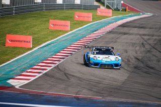 #20 Porsche 911 GT3 R of Fred Poordad and Jan Heylen, Wright Motorsports, GT3 Am, SRO America, Circuit of the Americas, Austin TX, September 2020.
 | Sarah Weeks/SRO             