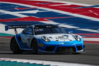 #20 Porsche 911 GT3 R of Fred Poordad and Jan Heylen, Wright Motorsports, GT3 Am, SRO America, Circuit of the Americas, Austin TX, September 2020.
 | Sarah Weeks/SRO             