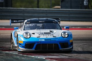#20 Porsche 911 GT3 R of Fred Poordad and Jan Heylen, Wright Motorsports, GT3 Am, SRO America, Circuit of the Americas, Austin TX, September 2020.
 | Sarah Weeks/SRO             