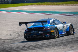 #20 Porsche 911 GT3 R of Fred Poordad and Jan Heylen, Wright Motorsports, GT3 Am, SRO America, Circuit of the Americas, Austin TX, September 2020.
 | SRO Motorsports Group