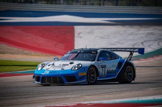 #20 Porsche 911 GT3 R of Fred Poordad and Jan Heylen, Wright Motorsports, GT3 Am, SRO America, Circuit of the Americas, Austin TX, September 2020.
 | SRO Motorsports Group