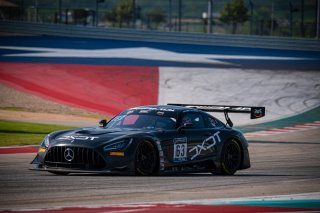 #63 Mercedes-AMG GT3 of David Askew and Ryan Dalziel, DXDT Racing, GT3 Pro-Am, SRO America, Circuit of the Americas, Austin TX, September 2020.
 | SRO Motorsports Group