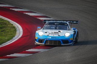 #20 Porsche 911 GT3 R of Fred Poordad and Jan Heylen, Wright Motorsports, GT3 Am, SRO America, Circuit of the Americas, Austin TX, September 2020.
 | Sarah Weeks/SRO             