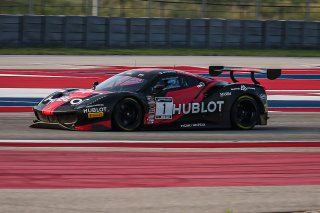 #1 Ferrari 488 GT3 of Martin Fuentes and Rodrigo Baptista, TR3 Racing, GT3 Pro-Am, SRO America, Circuit of the Americas, Austin TX, September 2020.
 | Sarah Weeks/SRO             