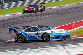 #20 Porsche 911 GT3 R of Fred Poordad and Jan Heylen, Wright Motorsports, GT3 Am, SRO America, Circuit of the Americas, Austin TX, September 2020.
 | Brian Cleary/SRO