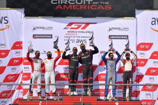#1 Ferrari 488 GT3 of Martin Fuentes and Rodrigo Baptista, TR3 Racing, GT3 Pro-Am,  \  
#33 Mercedes-AMG GT3 of Alec Udell and Russell Ward, Winward Racing, GT3 Pro-Am,   
#93 Acura NSX GT3 of Shelby Blackstock and Trent Hindman,  Racers Edge Motorsports, | &copy; 2020 Gavin Baker
