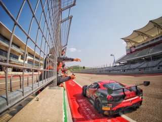 #1 Ferrari 488 GT3 of Martin Fuentes and Rodrigo Baptista, TR3 Racing, GT3 Pro-Am, SRO America, Circuit of the Americas, Austin TX, September 2020.
 | SRO Motorsports Group
