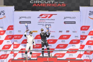 #31 Ferrari 488 GT3 of Mark Issa, TR3 Racing, GT Sports Club, Overall,    
#27 Audi R8 LMS of Jason Daskalos, Daskalos Motorsports, GT Sports Club, Overall, 
2020 SRO Motorsports Group - COTA2, Austin TX
Photographer: Gavin Baker/SRO | &copy; 2020 Gavin Baker
