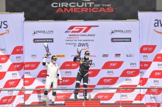 #31 Ferrari 488 GT3 of Mark Issa, TR3 Racing, GT Sports Club, Overall,    
#27 Audi R8 LMS of Jason Daskalos, Daskalos Motorsports, GT Sports Club, Overall, 
2020 SRO Motorsports Group - COTA2, Austin TX
Photographer: Gavin Baker/SRO | &copy; 2020 Gavin Baker
