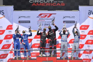 #1 Ferrari 488 GT3 of Martin Fuentes and Rodrigo Baptista, TR3 Racing, GT3 Pro-Am,    
#20 Porsche 911 GT3 R of Fred Poordad and Jan Heylen, Wright Motorsports,, GT3 Am, 
#63 Mercedes-AMG GT3 of David Askew and Ryan Dalziel, DXDT Racing, GT3 Pro-Am,   
20 | &copy; 2020 Gavin Baker
