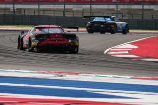 #1 Ferrari 488 GT3 of Martin Fuentes and Rodrigo Baptista, TR3 Racing, GT3 Pro-Am, SRO America, Circuit of the Americas, Austin TX, September 2020.
 | Sarah Weeks/SRO             