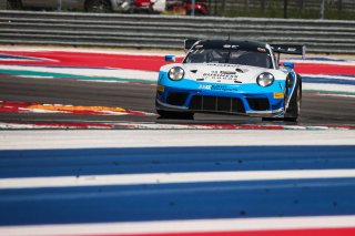 #20 Porsche 911 GT3 R of Fred Poordad and Jan Heylen, Wright Motorsports, GT3 Am, SRO America, Circuit of the Americas, Austin TX, September 2020.
 | Sarah Weeks/SRO             
