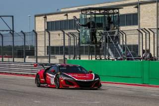 #93 Acura NSX GT3 of Shelby Blackstock and Trent Hindman, Racers Edge Motorsports, GT3 Pro-Am, SRO America, Circuit of the Americas, Austin TX, September 2020.
 | Sarah Weeks/SRO             