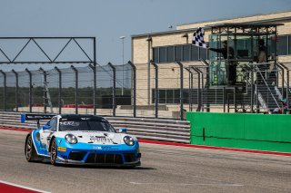 #20 Porsche 911 GT3 R of Fred Poordad and Jan Heylen, Wright Motorsports, GT3 Am, SRO America, Circuit of the Americas, Austin TX, September 2020.
 | Sarah Weeks/SRO             
