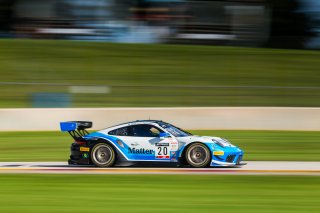 #20 Porsche 911 GT3 R of Fred Poordad and Max Root, Wright Motorsports,, GT3 Am, SRO America, Road America,  Elkhart Lake,  WI, July 2020. | Fabian Lagunas/SRO