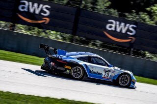 #20 Porsche 911 GT3 R of Fred Poordad and Max Root, Wright Motorsports, GT3 Am, SRO America, Road America, Elkhart Lake, WI, July 2020.
 | Brian Cleary/SRO